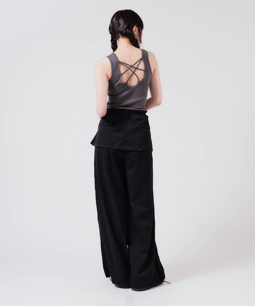 セール 新品 To Be Chic 今季もの ワイドパンツ42 美品】TO BE CHIC ワイド パンツ42 トゥー ビー シック(TO BE