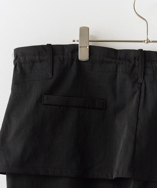 Chick(チック)の「layered wide pants / レイヤード ワイドパンツ(その他パンツ・レディース・ブラック/ホワイト・FREE)」の4枚目の写真