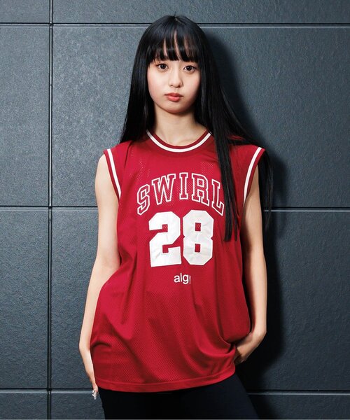 algy（アルジー）の「オーロラナンバリングBIGタンク（タンクトップ・キッズ・オフホワイト/ネイビー/レッド・SMALL/MEDIUM/X-SMALL/XX-SMALL）」の3枚目の写真