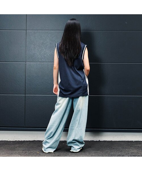 algy（アルジー）の「オーロラナンバリングBIGタンク（タンクトップ・キッズ・オフホワイト/ネイビー/レッド・SMALL/MEDIUM/X-SMALL/XX-SMALL）」の5枚目の写真