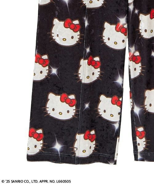 Candy Stripper(キャンディストリッパー)の「【HELLO KITTY】KILA KILA VELOUR サロペット(サロペット/オーバーオール・レディース・ピンク/ブラック・FREE)」の6枚目の写真