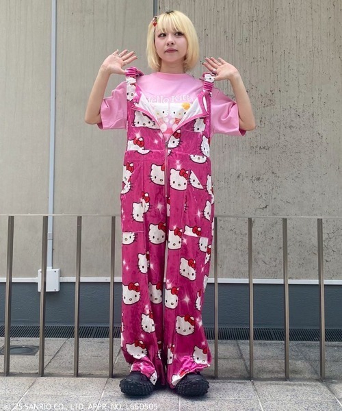 セール】【HELLO KITTY】KILA KILA VELOUR サロペット（サロペット