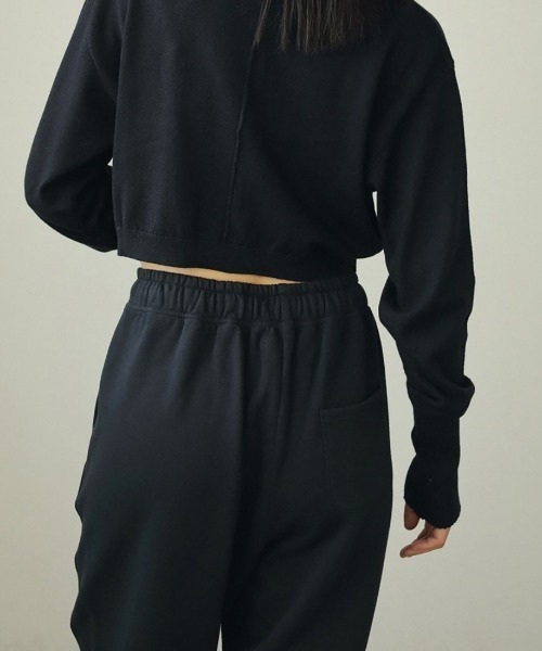 anuke（アンヌーク）の「[anuke/アンヌーク] ドローストリング スウェットパンツ（その他パンツ・レディース・ブラック/グレー・36）」の4枚目の写真