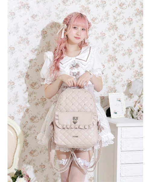 NOEMIE(ノエミー)の「キルティングA4リュック(バックパック/リュック・レディース・ピンク/ブラック・ONE SIZE)」の10枚目の写真