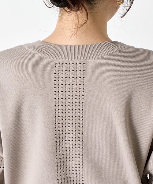 Jena espace merveilleux（ジェナ　エスパスメルヴェイユ）の「【前後2WAY仕様／ロングシーズン着れる！】ビハイ袖メッシュ2WAYカーディガン（カーディガン/ボレロ・レディース・ブラック/グレー/グリーン/パープル・FREE）」の9枚目の写真