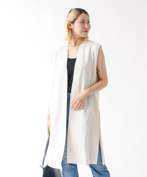 DESIGNWORKS（デザインワークス）の「カットオフロンクジレ（ベスト・レディース・ブラック/アイボリー・フリー）」の21枚目の写真