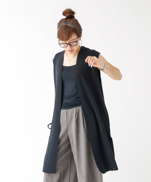 DESIGNWORKS（デザインワークス）の「カットオフロンクジレ（ベスト・レディース・ブラック/アイボリー・フリー）」の19枚目の写真