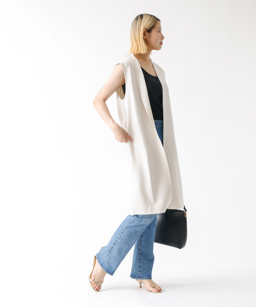 DESIGNWORKS（デザインワークス）の「カットオフロンクジレ（ベスト・レディース・ブラック/アイボリー・フリー）」の18枚目の写真