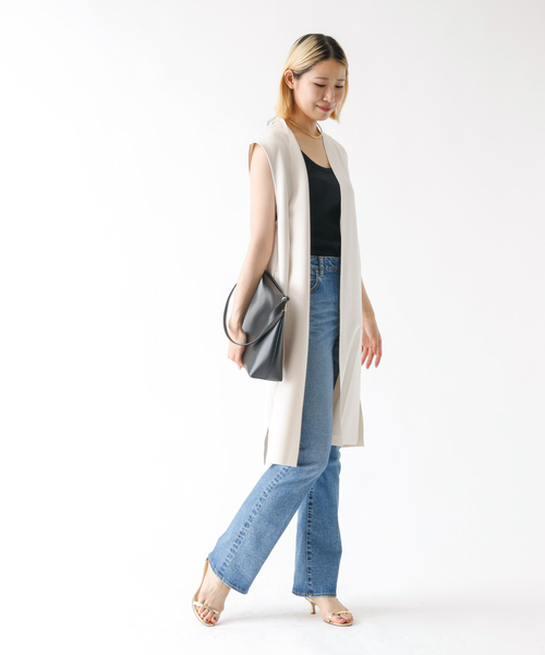 DESIGNWORKS（デザインワークス）の「カットオフロンクジレ（ベスト・レディース・ブラック/アイボリー・フリー）」の17枚目の写真