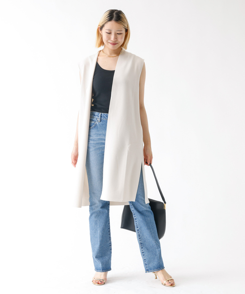 DESIGNWORKS（デザインワークス）の「カットオフロンクジレ（ベスト・レディース・ブラック/アイボリー・フリー）」の16枚目の写真