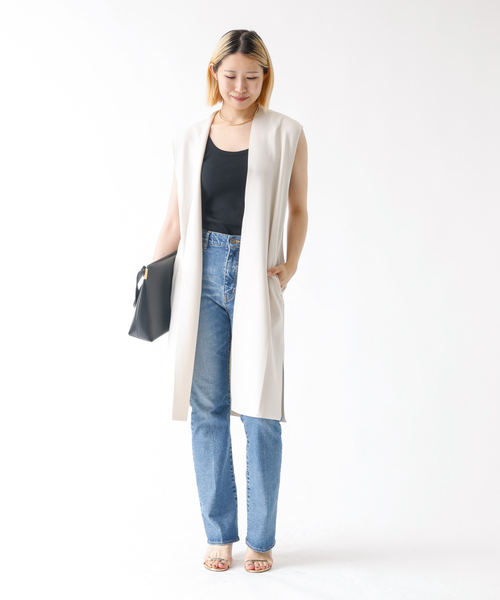 DESIGNWORKS（デザインワークス）の「カットオフロンクジレ（ベスト・レディース・ブラック/アイボリー・フリー）」の15枚目の写真