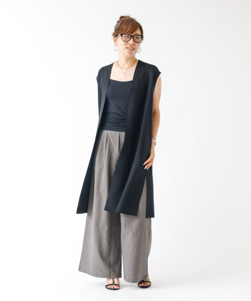 DESIGNWORKS（デザインワークス）の「カットオフロンクジレ（ベスト・レディース・ブラック/アイボリー・フリー）」の14枚目の写真