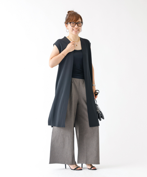 DESIGNWORKS（デザインワークス）の「カットオフロンクジレ（ベスト・レディース・ブラック/アイボリー・フリー）」の13枚目の写真