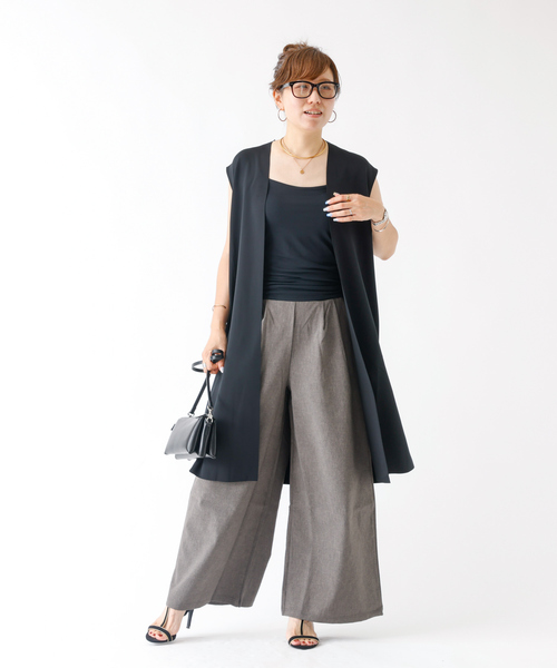 DESIGNWORKS（デザインワークス）の「カットオフロンクジレ（ベスト・レディース・ブラック/アイボリー・フリー）」の12枚目の写真