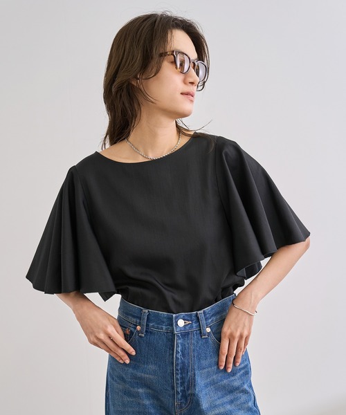 ROPE' / ロペ 【洗える】フレアスリーブオーバーブラウス【WEB・一部店舗限定】 WEB・一部店舗限定】フレアスリーブオーバーブラウス/洗える
