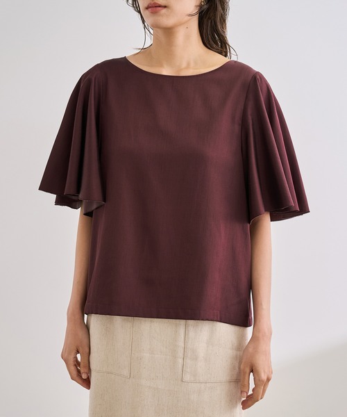 ROPE'（ロペ）の「【洗える】フレアスリーブオーバーブラウス【WEB・一部店舗限定】（シャツ/ブラウス・レディース・オフホワイト/ブラック/ワイン・FREE）」の12枚目の写真