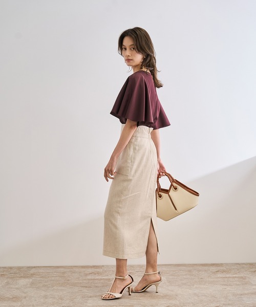 ROPE'（ロペ）の「【洗える】フレアスリーブオーバーブラウス【WEB・一部店舗限定】（シャツ/ブラウス・レディース・オフホワイト/ブラック/ワイン・FREE）」の5枚目の写真