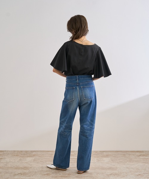 ROPE'（ロペ）の「【洗える】フレアスリーブオーバーブラウス【WEB・一部店舗限定】（シャツ/ブラウス・レディース・オフホワイト/ブラック/ワイン・FREE）」の8枚目の写真