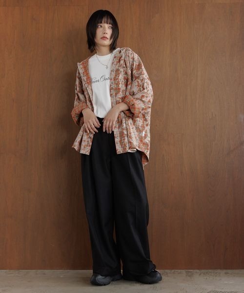 PBLIM(ページボーイリム)の「《UNISEX》オンブレフードシャツ(シャツ/ブラウス・レディース・オレンジ/ブルー/カーキ・FREE)」の6枚目の写真