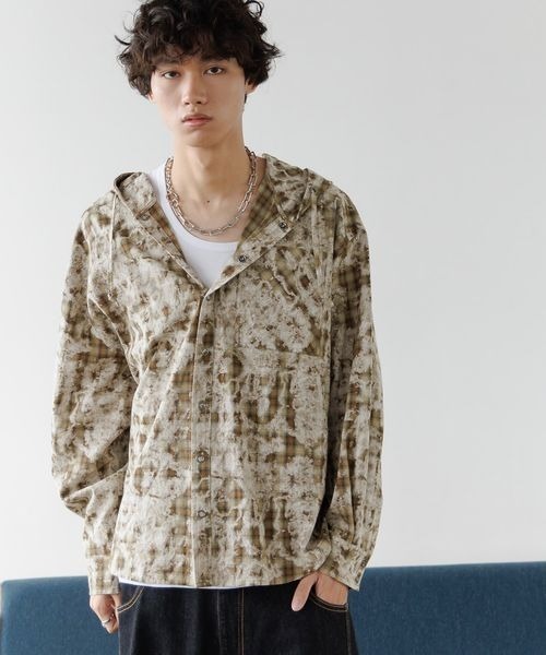 PBLIM(ページボーイリム)の「《UNISEX》オンブレフードシャツ(シャツ/ブラウス・レディース・オレンジ/ブルー/カーキ・FREE)」の10枚目の写真