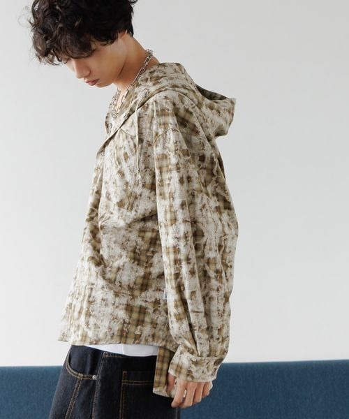 PBLIM(ページボーイリム)の「《UNISEX》オンブレフードシャツ(シャツ/ブラウス・レディース・オレンジ/ブルー/カーキ・FREE)」の11枚目の写真