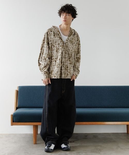 PBLIM(ページボーイリム)の「《UNISEX》オンブレフードシャツ(シャツ/ブラウス・レディース・オレンジ/ブルー/カーキ・FREE)」の13枚目の写真