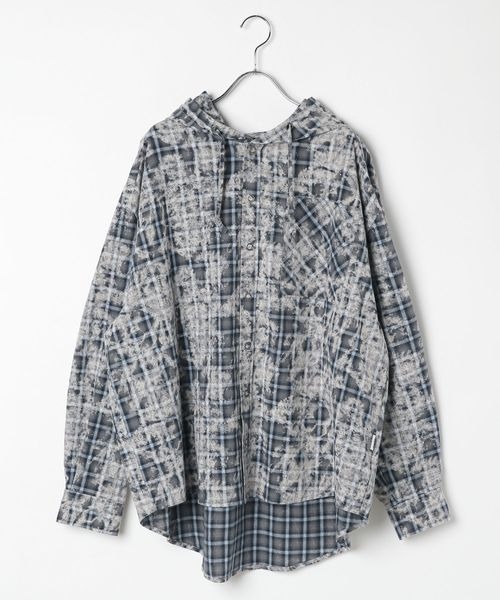 PBLIM(ページボーイリム)の「《UNISEX》オンブレフードシャツ(シャツ/ブラウス・レディース・オレンジ/ブルー/カーキ・FREE)」の22枚目の写真