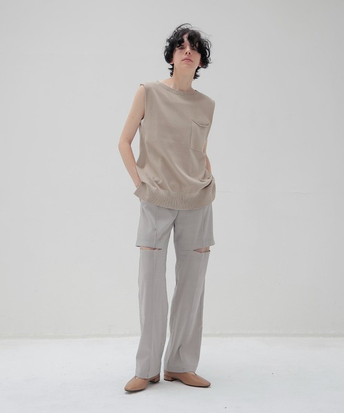 DRESSLAVE（ドレスレイブ）の「suiting trousers(スーチングトラウザーズ)（スラックス・レディース・グレー/ブラック・38/36）」の7枚目の写真
