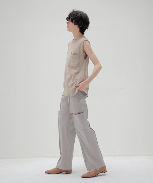 DRESSLAVE（ドレスレイブ）の「suiting trousers(スーチングトラウザーズ)（スラックス・レディース・グレー/ブラック・38/36）」の8枚目の写真