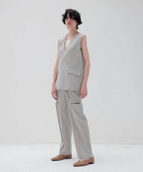 DRESSLAVE（ドレスレイブ）の「suiting trousers(スーチングトラウザーズ)（スラックス・レディース・グレー/ブラック・38/36）」の11枚目の写真