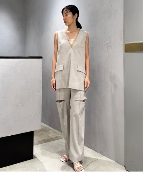 DRESSLAVE（ドレスレイブ）の「suiting trousers(スーチングトラウザーズ)（スラックス・レディース・グレー/ブラック・38/36）」の19枚目の写真