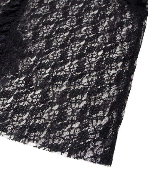 PUNYUS（プニュズ）の「レースレイヤードスカート（スカート・レディース・ブラック/ホワイト・1/2/3/4）」の13枚目の写真
