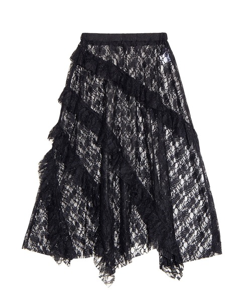 PUNYUS（プニュズ）の「レースレイヤードスカート（スカート・レディース・ブラック/ホワイト・1/2/3/4）」の18枚目の写真