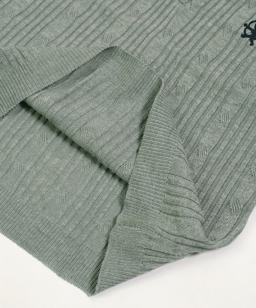 shopnikoniko(ショップニコニコ)の「半袖 ショート丈 エンジェル刺繍 クロップド丈 半袖ポロシャツ(ポロシャツ・レディース・アイボリー/グレー・フリー)」の3枚目の写真