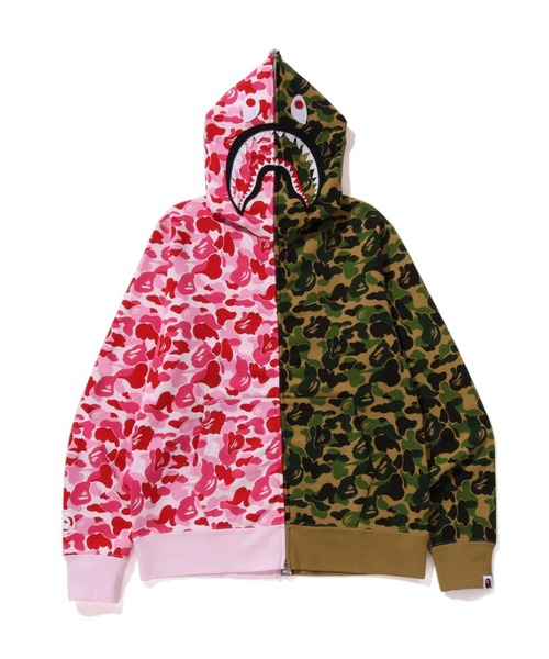 BAPE カモフラージュ ジップアップパーカー MAP CAMO SHARK RELAXED FIT FULL ZIP HOODIE（パーカー）｜A