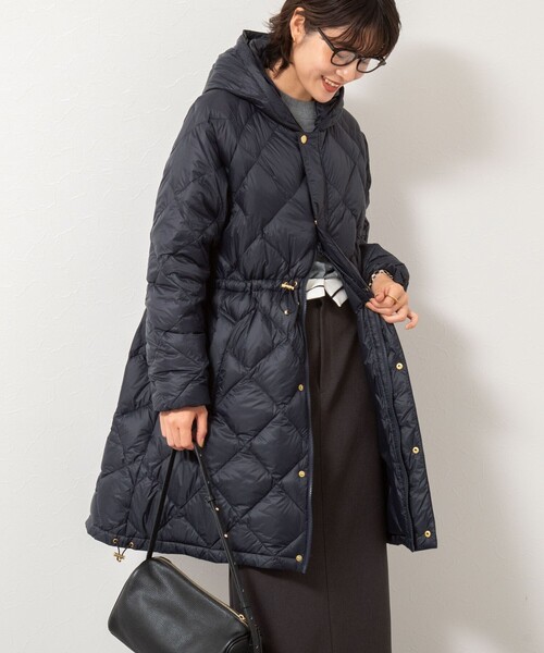 TAION/タイオン】別注ミドル丈Aラインフードダウン（ダウンジャケット