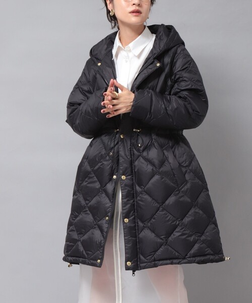 TAION/タイオン】別注ミドル丈Aラインフードダウン（ダウンジャケット