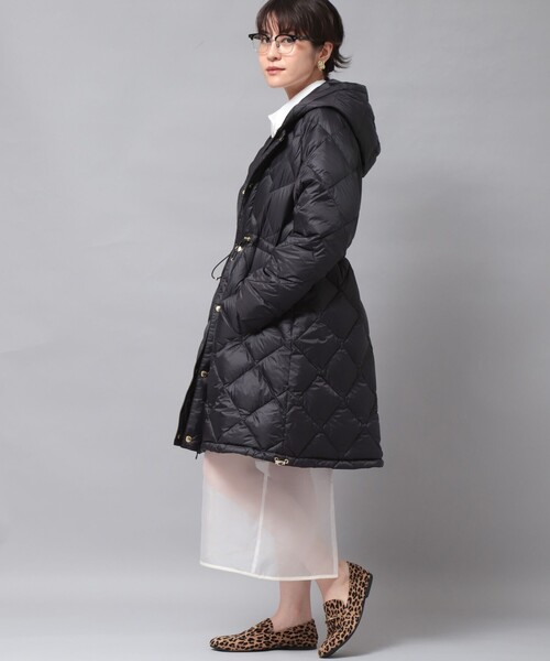 TAION/タイオン】別注ミドル丈Aラインフードダウン（ダウンジャケット