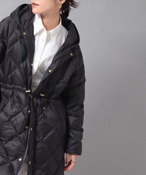 美品 ノーリーズ タイオン別注 洗える ダウンジャケット フード付き ブラック TAION（タイオン） ダウンコート ダウンジャケット 「SHIPS any別注