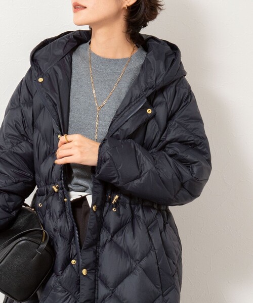 TAION/タイオン】別注ミドル丈Aラインフードダウン（ダウンジャケット