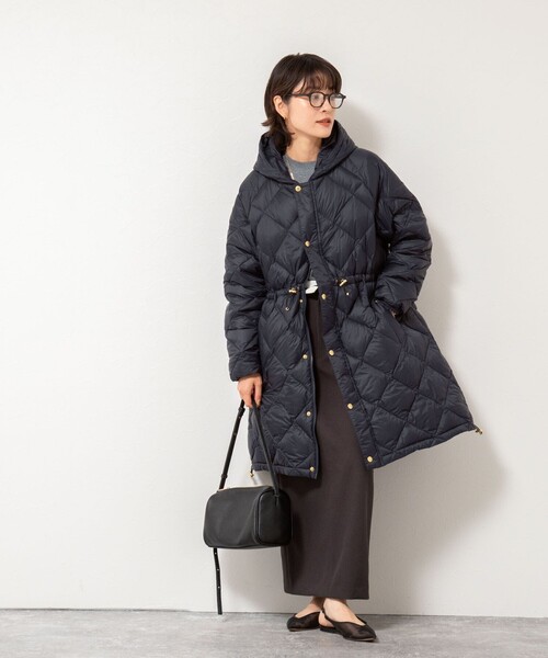 TAION/タイオン】別注ミドル丈Aラインフードダウン（ダウンジャケット