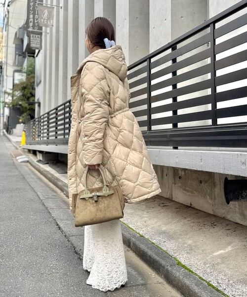 TAION/タイオン】別注ミドル丈Aラインフードダウン（ダウンジャケット