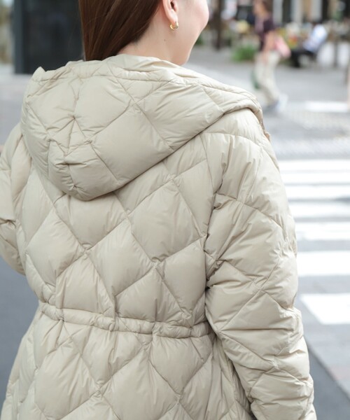 TAION/タイオン】別注ミドル丈Aラインフードダウン（ダウンジャケット