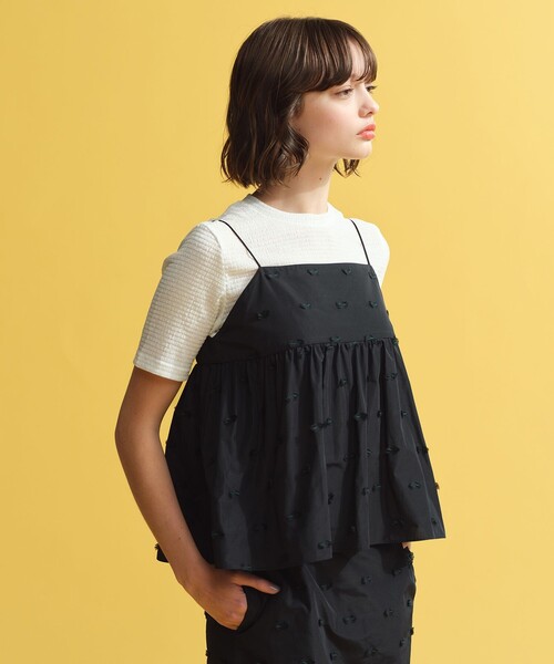 MACKINTOSH PHILOSOPHY（ﾏｯｷﾝﾄｯｼｭ ﾌｨﾛｿﾌｨｰ）の「カットジャカードビスチェ（Tシャツ/カットソー・レディース・ブラック・38）」の3枚目の写真