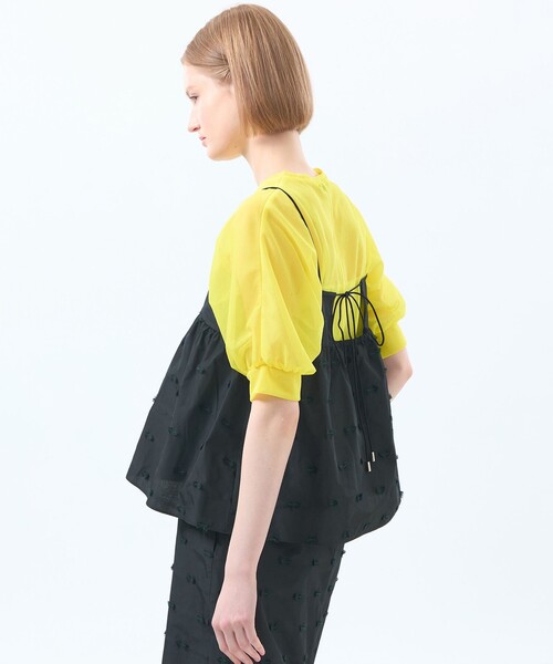 MACKINTOSH PHILOSOPHY（ﾏｯｷﾝﾄｯｼｭ ﾌｨﾛｿﾌｨｰ）の「カットジャカードビスチェ（Tシャツ/カットソー・レディース・ブラック・38）」の9枚目の写真