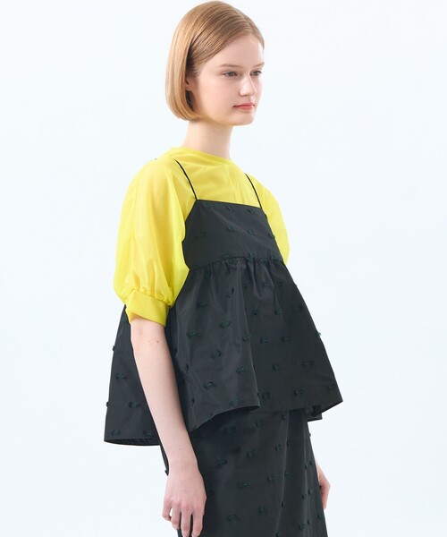 MACKINTOSH PHILOSOPHY（ﾏｯｷﾝﾄｯｼｭ ﾌｨﾛｿﾌｨｰ）の「カットジャカードビスチェ（Tシャツ/カットソー・レディース・ブラック・38）」の2枚目の写真