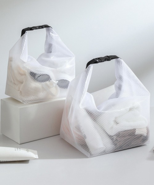 Pochi Pouch(ポチポーチ)の「Pochi Pouch/【3サイズ展開】メッシュ&クリア 防水 ドライ バッグ(エコバッグ/サブバッグ・レディース・グレー/ホワイト・SMALL/MEDIUM/LARGE)」の14枚目の写真