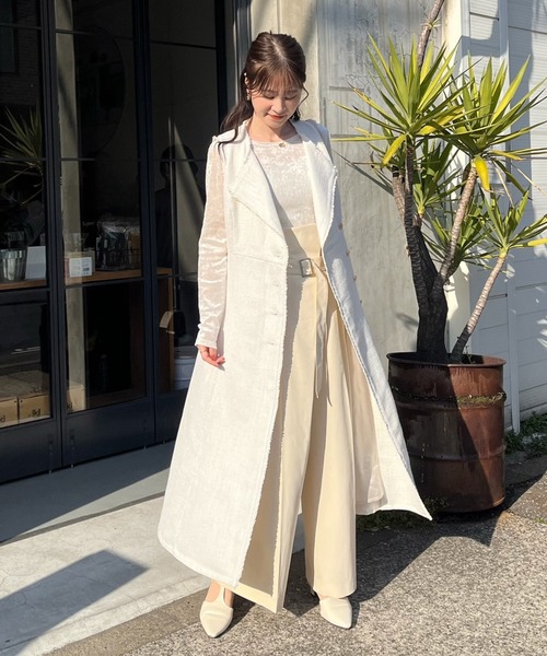 hihihi　ヒヒヒ　seiso one piece ロングワンピース セール】 【麻製品染め】ロングワンピース /洗える （ロング・マキシ丈
