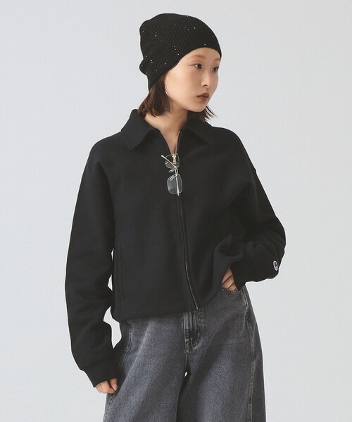 Ray BEAMS（レイビームス）の「【別注】Champion / ジップ スウェット（スウェット・レディース・ブラック/ブルー系その他/バーガンディー・MEDIUM）」の7枚目の写真