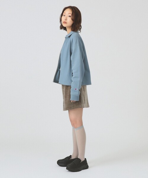 Ray BEAMS（レイビームス）の「【別注】Champion / ジップ スウェット（スウェット・レディース・ブラック/ブルー系その他/バーガンディー・MEDIUM）」の13枚目の写真